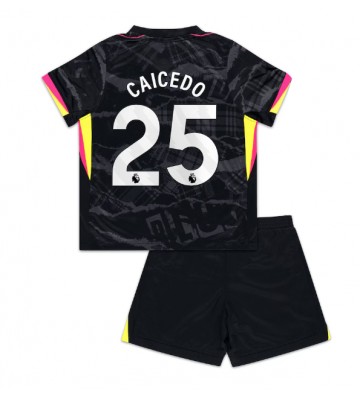 Chelsea Moises Caicedo #25 Tercera Equipación Niños 2024-25 Manga Corta (+ Pantalones cortos)